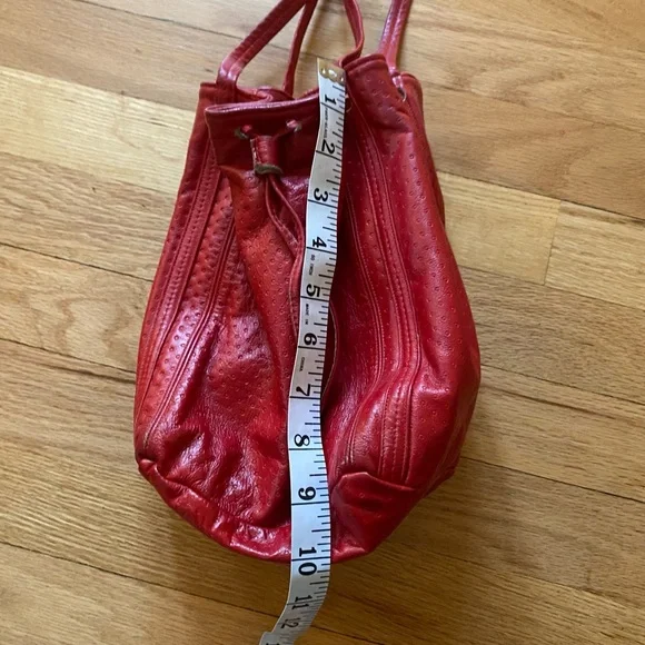 Red Leather Women's Bag - Picture 4 of 8